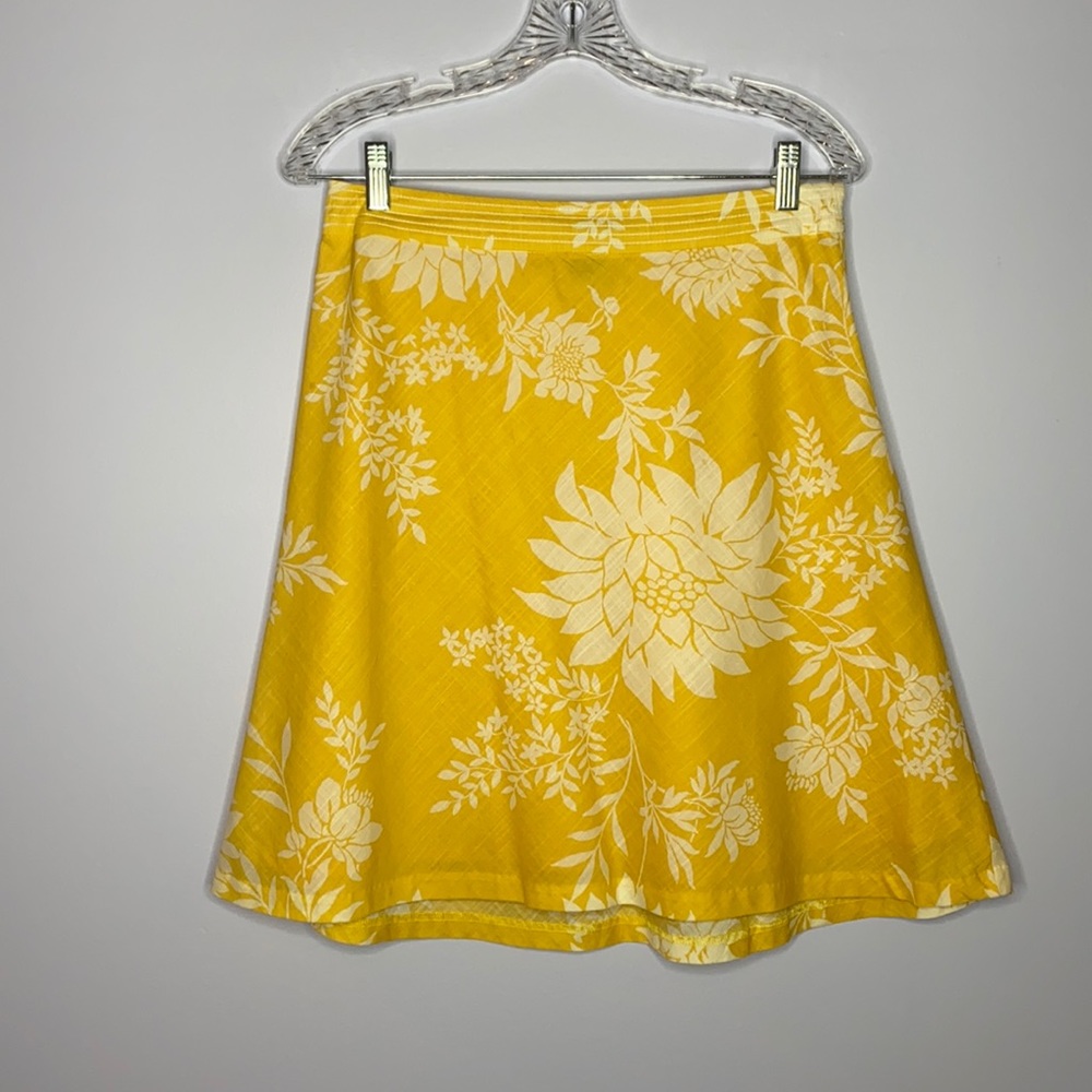 Ann Taylor Yellow Floral Skirt